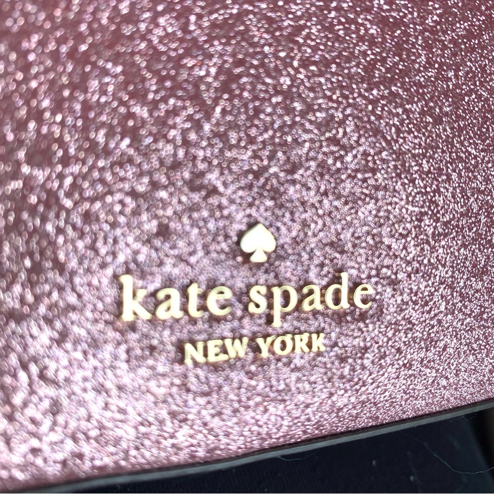 Kate Spade NWT PINK TINSEL Glimmer Oval Camera Bag CROSSBODY $299 retail - Picture 6 of 14